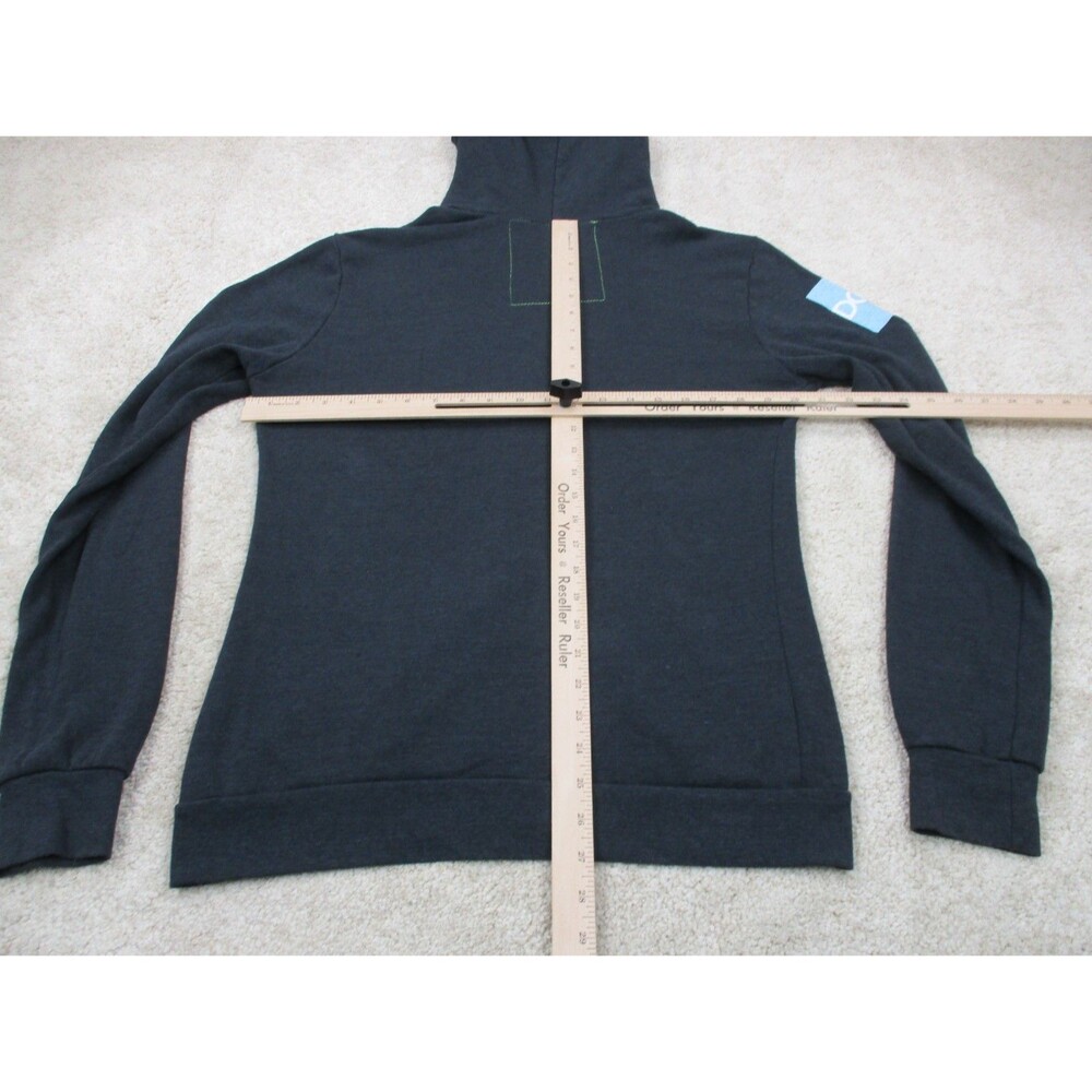 Aviator Nation 5 Stripe Hoodie Mens Large L Full Zip Fleece Blue Rainbow USA - Picture 12 of 16
